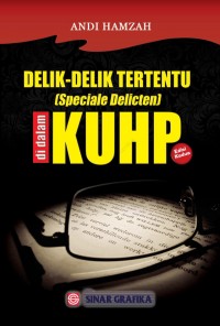 Delik-Delik Tertentu di Dalam KUHP Edisi Kedua