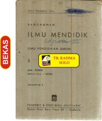 Rangkuman Ilmu Mendidik