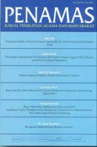 PENAMAS JURNAL PENELITIAN AGAMA DAN KEMASYARAKATAN KEARIFAN LOKAL