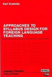 Approaches To Syllabus Design For Foreign Language Teaching