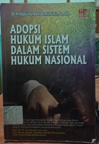 Image of Adopsi Hukum Islam dalam Sistem Hukum Nasional
