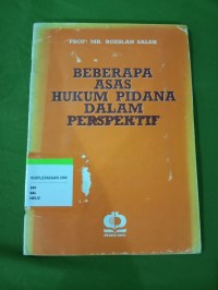 Image of Beberapa Asas Hukum Pidana dalam Perspektif