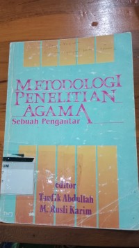 Image of Metodologi penelitian agama : sebuah pengantar