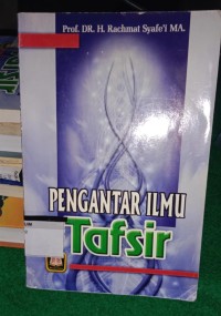 Image of Pengantar Ilmu Tafsir