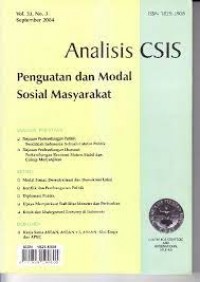 Image of ANALISIS CSIS Penguatan dan Modal Sosial Masyarakat