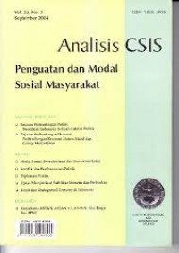 ANALISIS CSIS Penguatan dan Modal Sosial Masyarakat