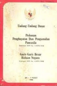 UNDANG-UNDANG DASAR PEDOMAN PENGHAYATAN DAN PENGALAMAN PANCASILA