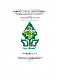 PROBLEMATIKA PROSES PEMBELAJARAN DI MADRASAH DINIYAH MIFTAHUL ULUM MADUKAWAN PEGANTENAN PAMEKASAN (STUDI ANALISIS DISKRIPTIF DALAM PENGGABUNGAN KELAS DI MADRASAH DINIYAH MIFTAHUL ULUM MADU KAWAN PEGANTENAN PAMEKASAN)