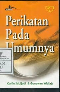 Seri Hukum Perikatan Perikatan Pada Umumnya