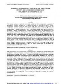 Hubungan tingkat pendidikan dengan sikap ibu nifas dalam pemberian kolostrum pada bayi baru lahir usia 0-7 hari di Desa Pamaroh Wilayah Kerja Puskesmas Kadur Kabupaten Pamekasan
